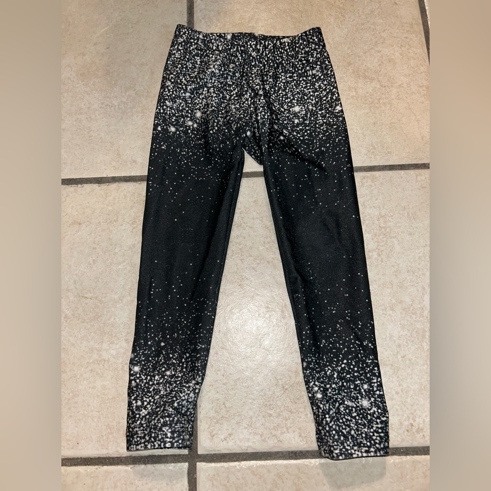 Faux glitter leggings 3/4